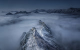 Sea of clouds on the Jian kou Great Wall Poster och Canvastavla