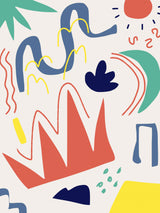 Colorful Abstract Dancing Shapes Poster och Canvastavla