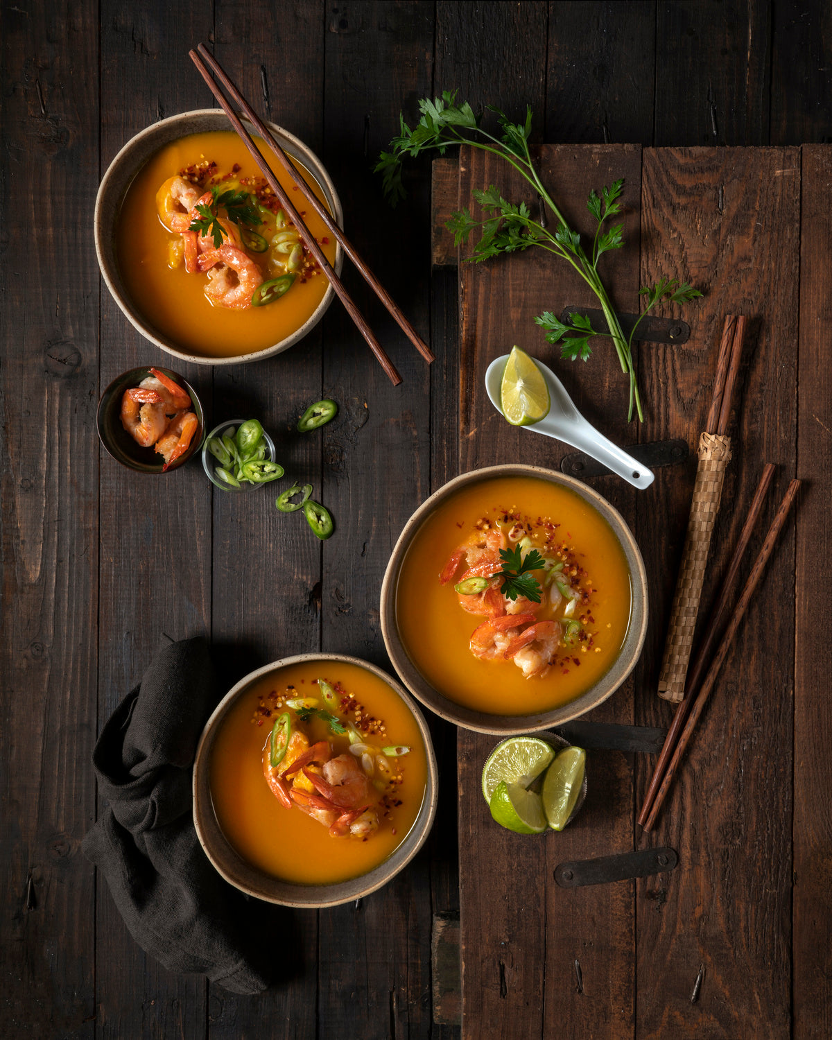 Vietnam food memories: Pumpkin soup with shrimps Poster och Canvastavla