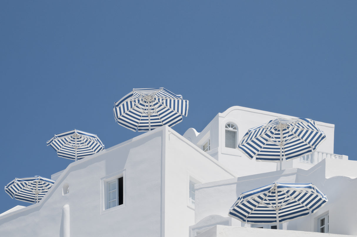 Blue and white Poster och Canvastavla