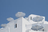 Blue and white Poster och Canvastavla