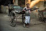 Rickshaw wallah at work Poster och Canvastavla