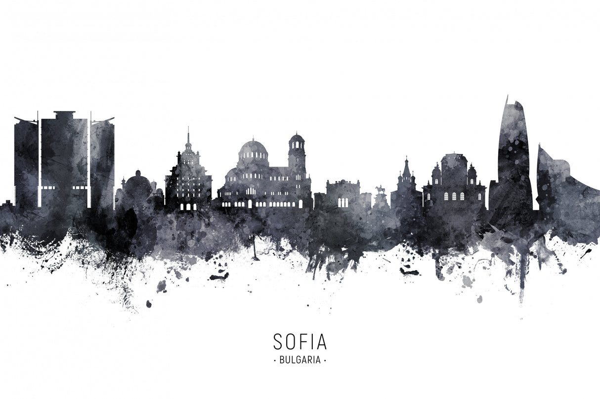 Sofia Bulgaria Skyline Poster och Canvastavla