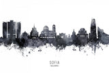 Sofia Bulgaria Skyline Poster och Canvastavla
