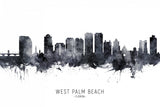 West Palm Beach Florida Skyline Poster och Canvastavla