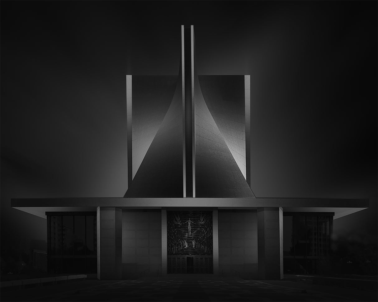 San Francisco's Cathedral B&amp;W Poster och Canvastavla