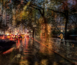 After-work traffic in the rain Poster och Canvastavla