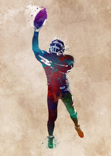 American Football Player Sport Art 9 Poster och Canvastavla