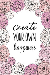 Create Happiness Poster och Canvastavla