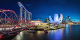 Singapore - Marina Bay Panorama Poster och Canvastavla