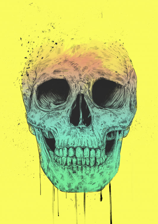 Pop Art Skull Poster och Canvastavla