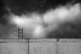 Ladder and wall... Poster och Canvastavla