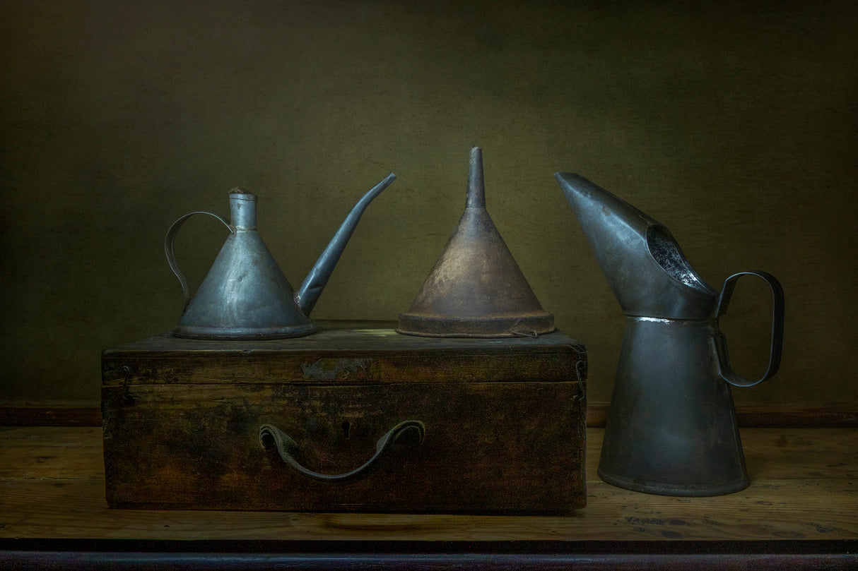 Oil cans Poster och Canvastavla