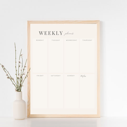 Weekly Family Planner Poster