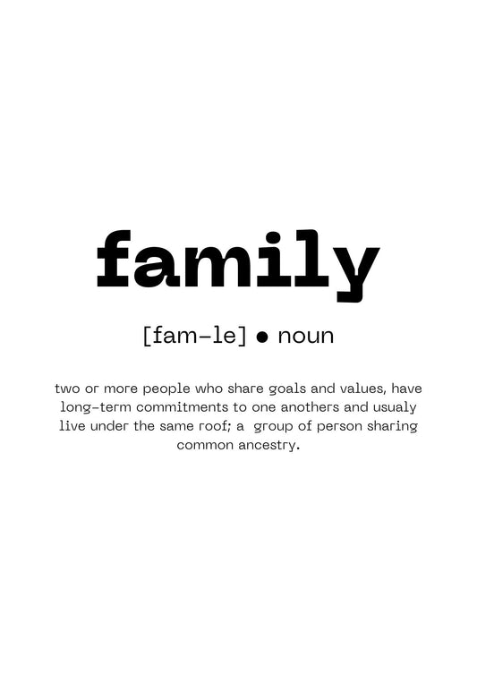 Family noun poster