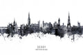 Derry Northern Ireland Skyline Poster och Canvastavla