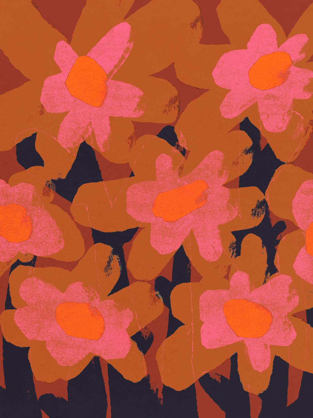 Giant Flowers Poster och Canvastavla