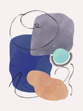 Watercolor Organic Shapes 5 Poster och Canvastavla