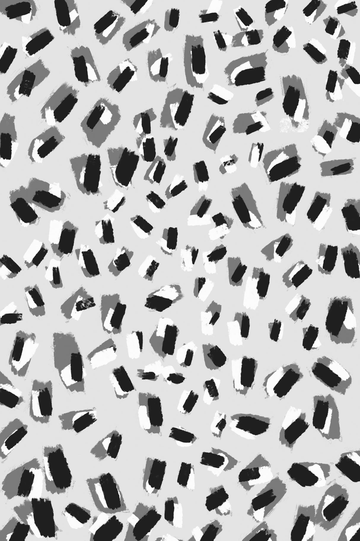 Black And White Little Strokes Poster och Canvastavla