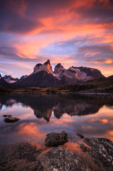 PARQUE NACIONAL TORRES DEL PAINE, SUNRISE AT LAKE NORDENSKJOLD-1292-2 Poster och Canvastavla