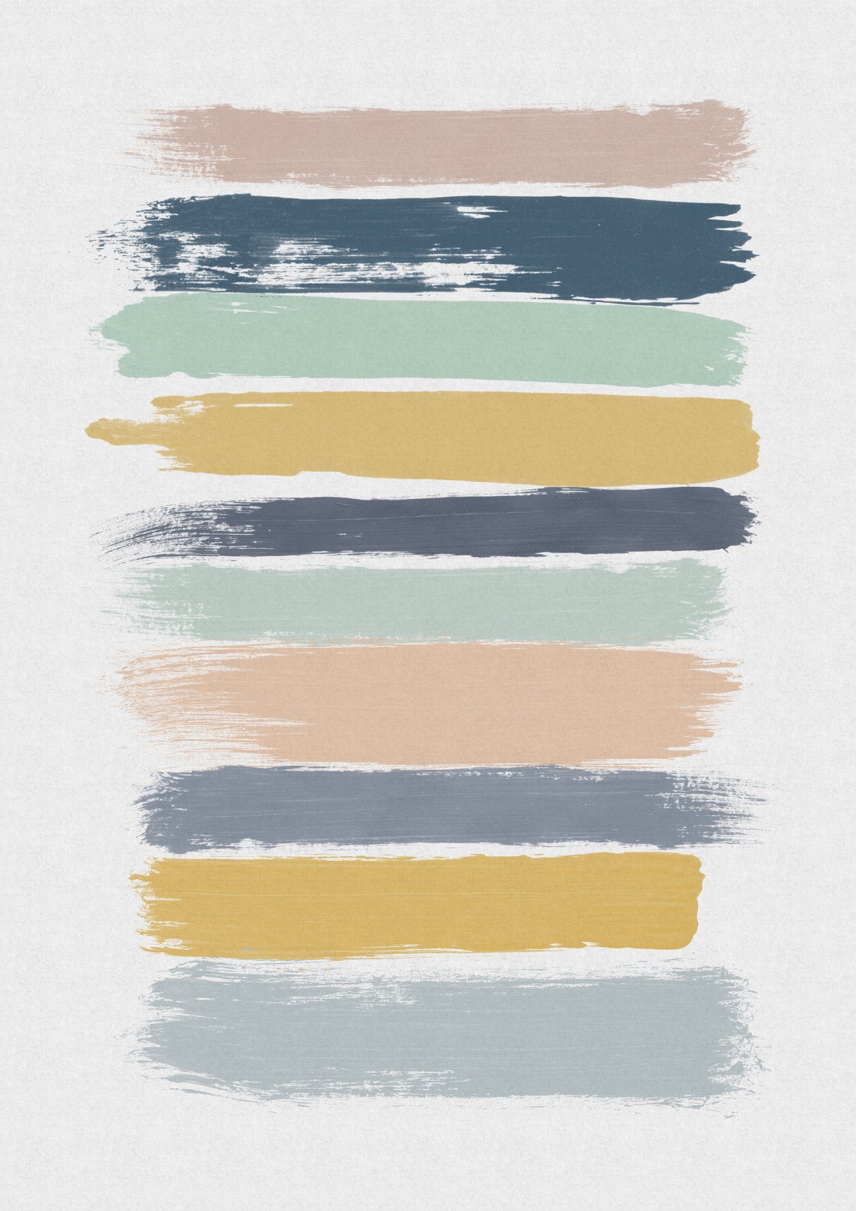 Pastel Stripes Poster och Canvastavla