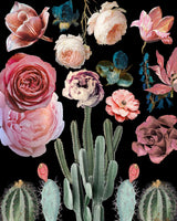 Cacti Floral Blooms Botanical Poster och Canvastavla