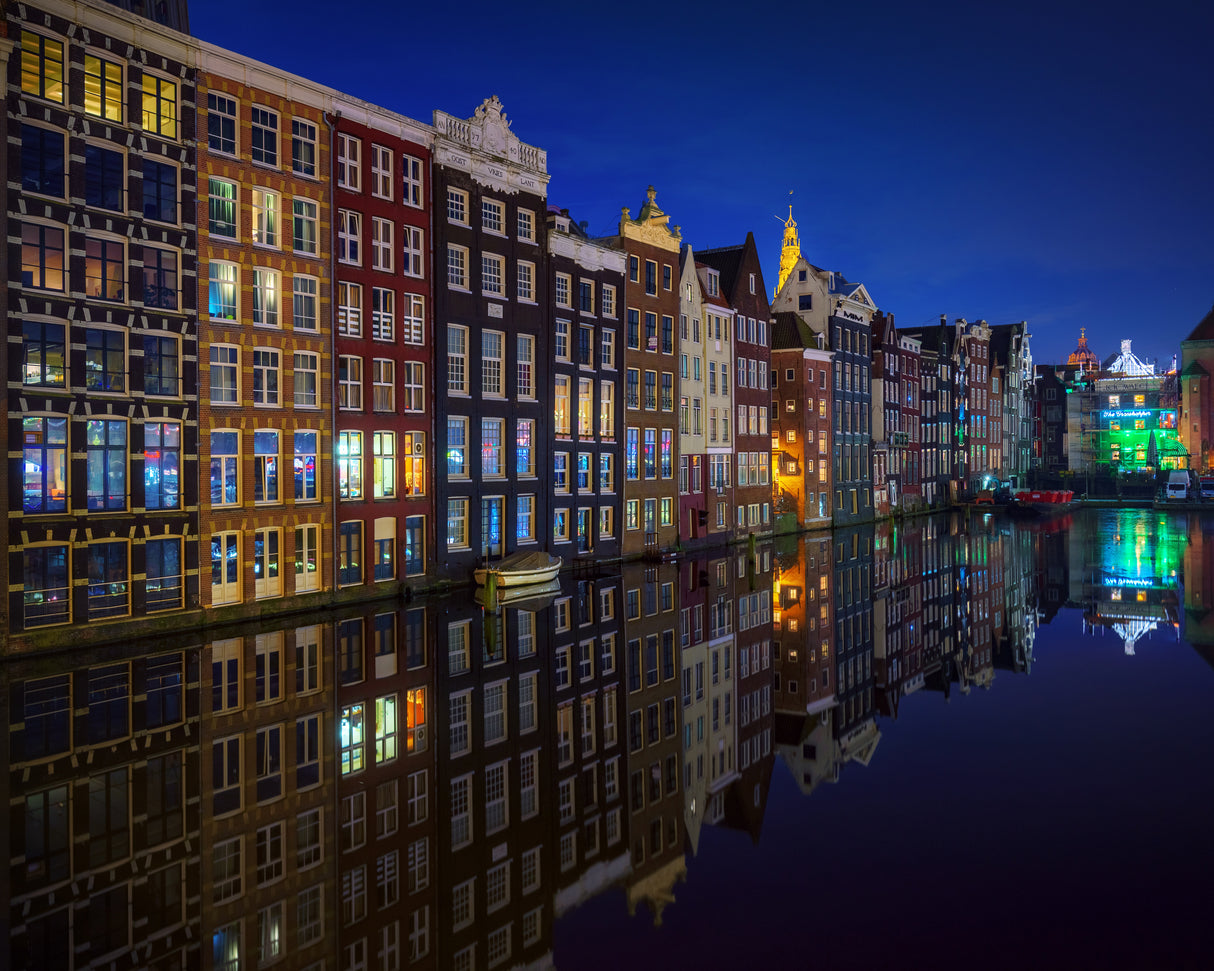 Amsterdam at night 2017 Poster och Canvastavla