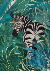 Zebra in the jungle 2 Poster och Canvastavla