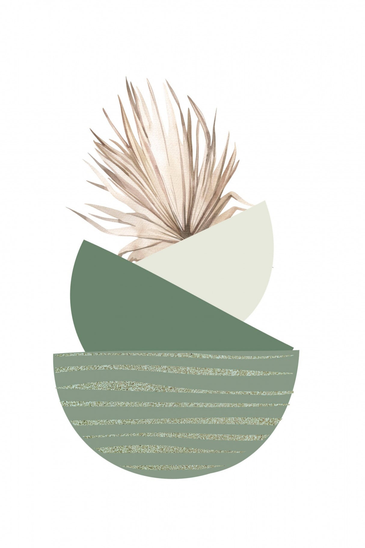 Green Boho 1 Poster och Canvastavla