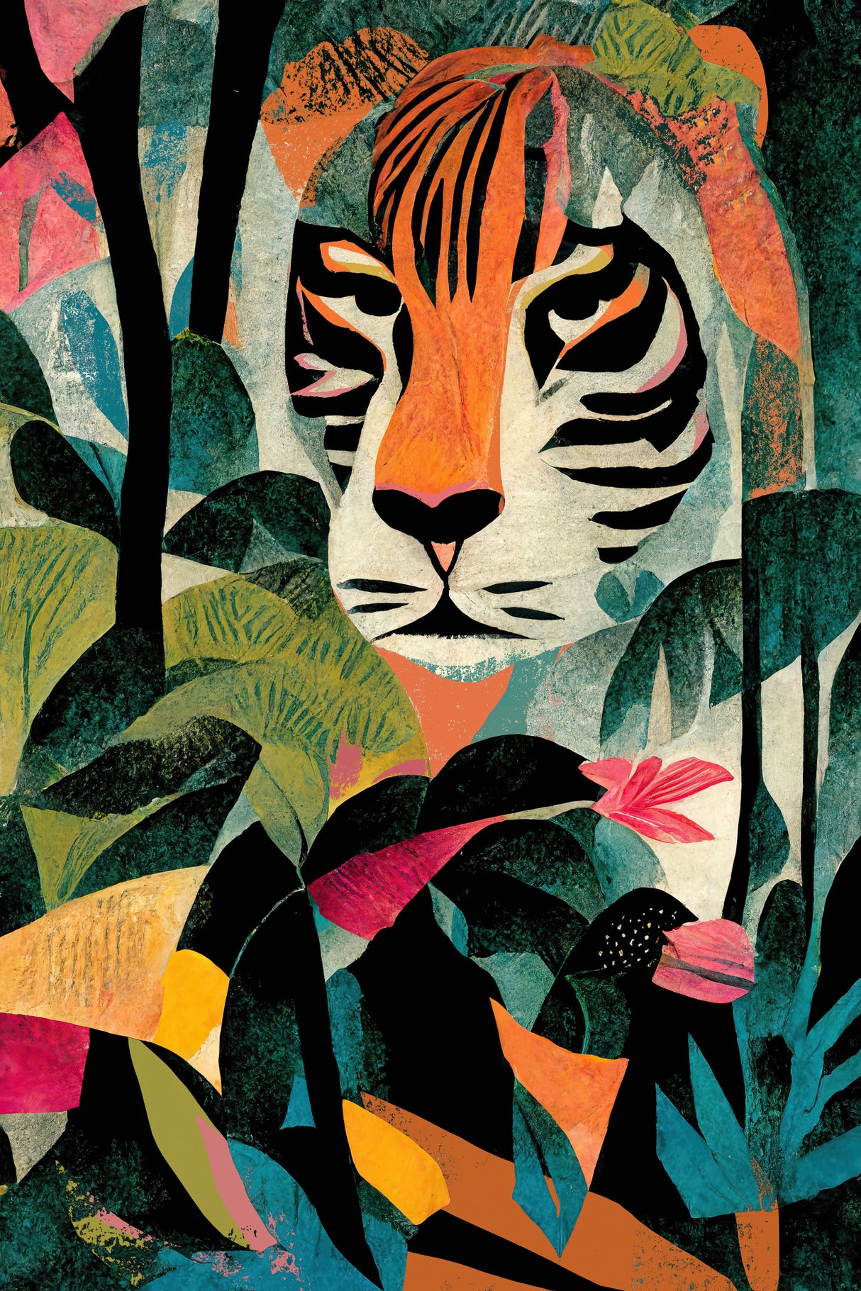 Jungle Tiger Poster och Canvastavla