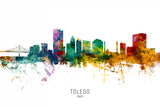 Toledo Ohio Skyline Poster och Canvastavla