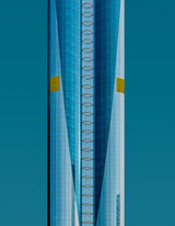 Blue on Blue - Modern Architecture Dubai Poster och Canvastavla