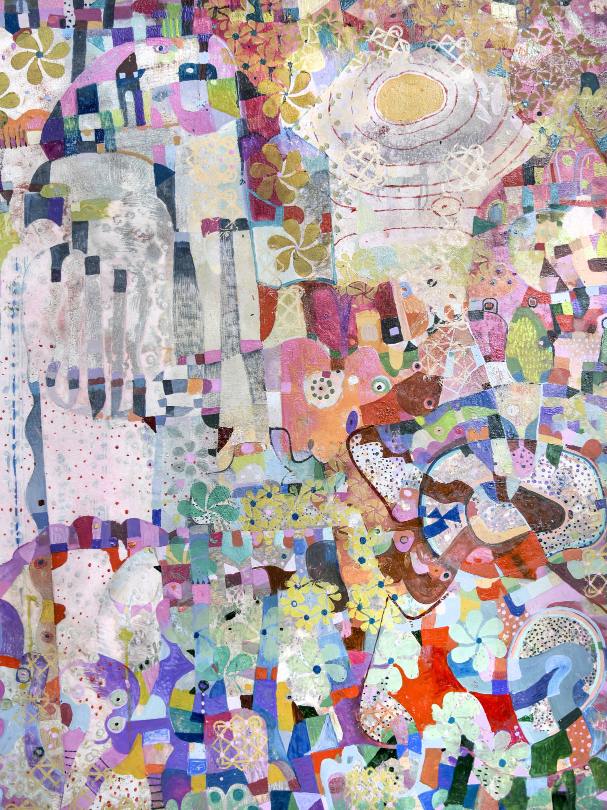 covid Spring 36x48 Oil Paint Mixed Media On Canvas Poster och Canvastavla