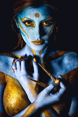 Of Gold and Blue Poster och Canvastavla