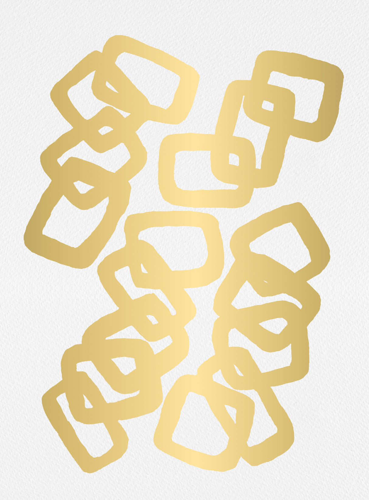 Rectangle Chain Gold Poster och Canvastavla