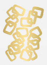 Rectangle Chain Gold Poster och Canvastavla