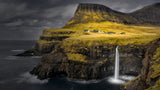 Mulafossur Waterfall Poster och Canvastavla