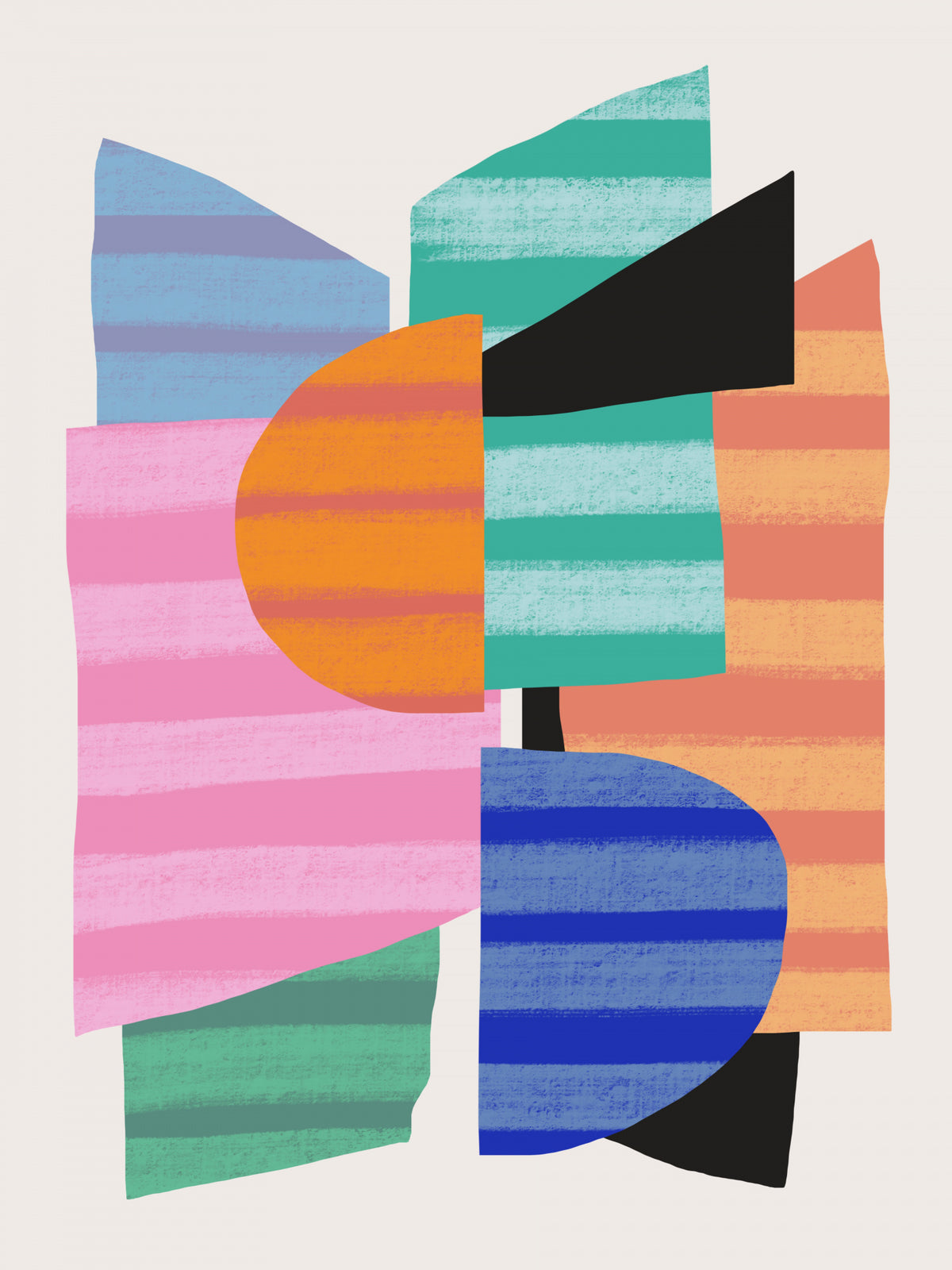Abstract Stripe Minimal Collage 19 Poster och Canvastavla