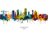 Plymouth England Skyline Poster och Canvastavla