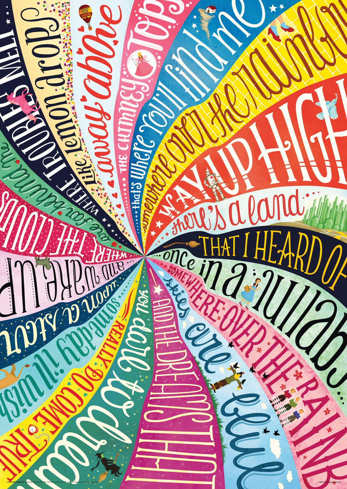 Over the Rainbow Poster och Canvastavla