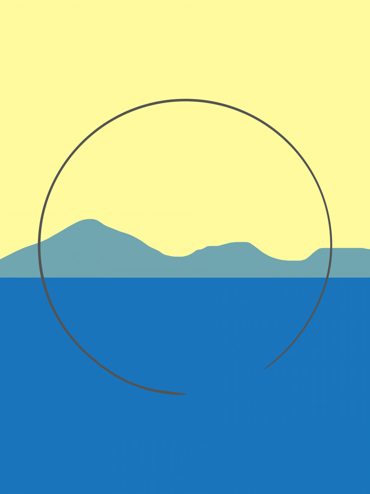 Mediterranean Blue and Yellow Poster och Canvastavla