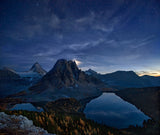 Starry Night at Mount Assiniboine Poster och Canvastavla