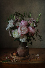 Peonies in an earthenware jug Poster och Canvastavla
