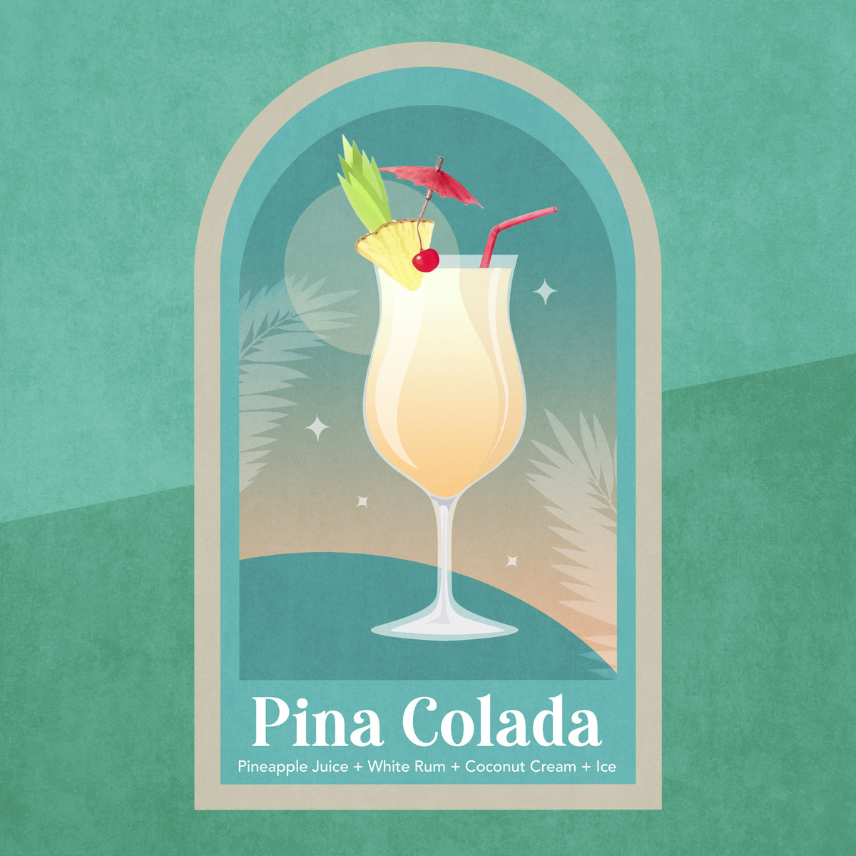 Kokteyl Pina Colada Poster och Canvastavla