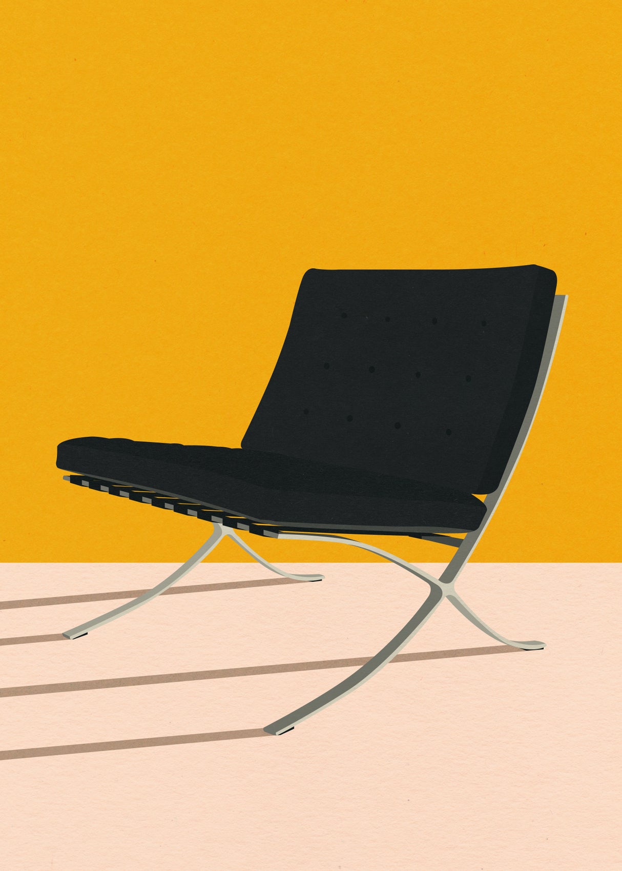 Barcelona Chair By Mies Van Der Rohe Poster och Canvastavla