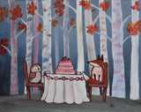 Tea Under the Birches Poster och Canvastavla