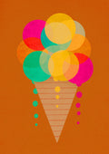 Neon Ice Cream Poster och Canvastavla