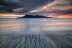 Sunset in Laig Beach Poster och Canvastavla