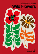 The Illustrated Book Of Wild Flowers Vol.2 Red Poster och Canvastavla