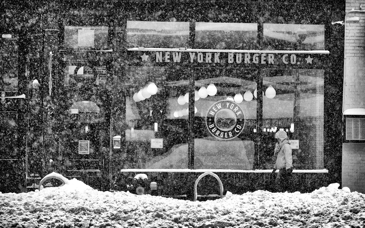 New York in Blizzard Poster och Canvastavla